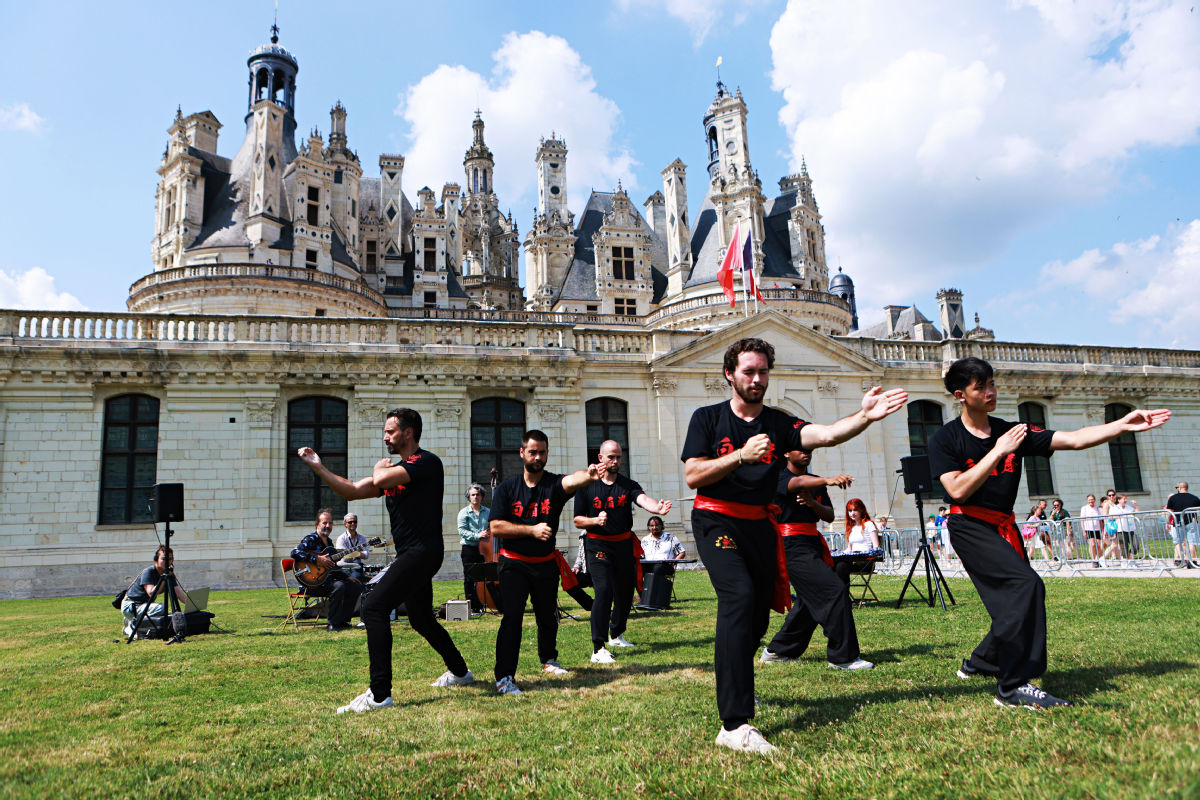 Celebrities attend 'Hello China' pop-up in French chateau