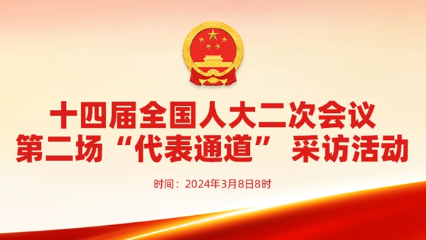 十四屆全國人大二次會議第二場“代表通道”采訪活動