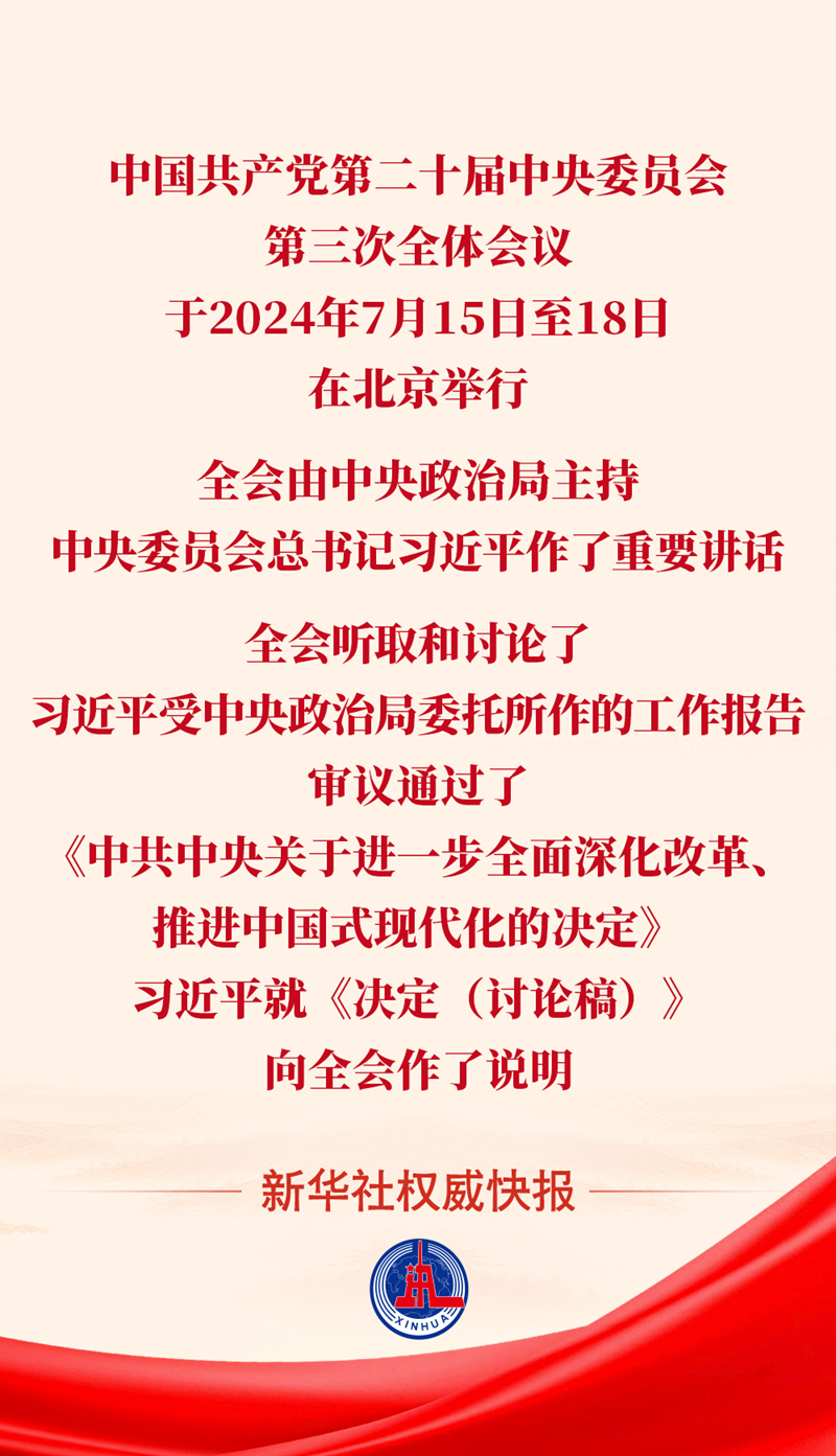 黨的二十屆三中全會審議通過《中共中央關于進一步全面深化改革、推進中國式現(xiàn)代化的決定》